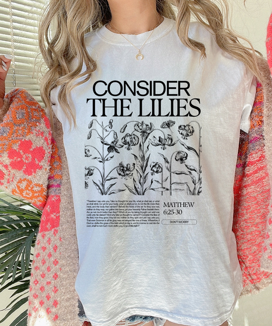 RTS - CONSIDER THE LILLIES - ADULT SCREEN PRINT TRANSFER
