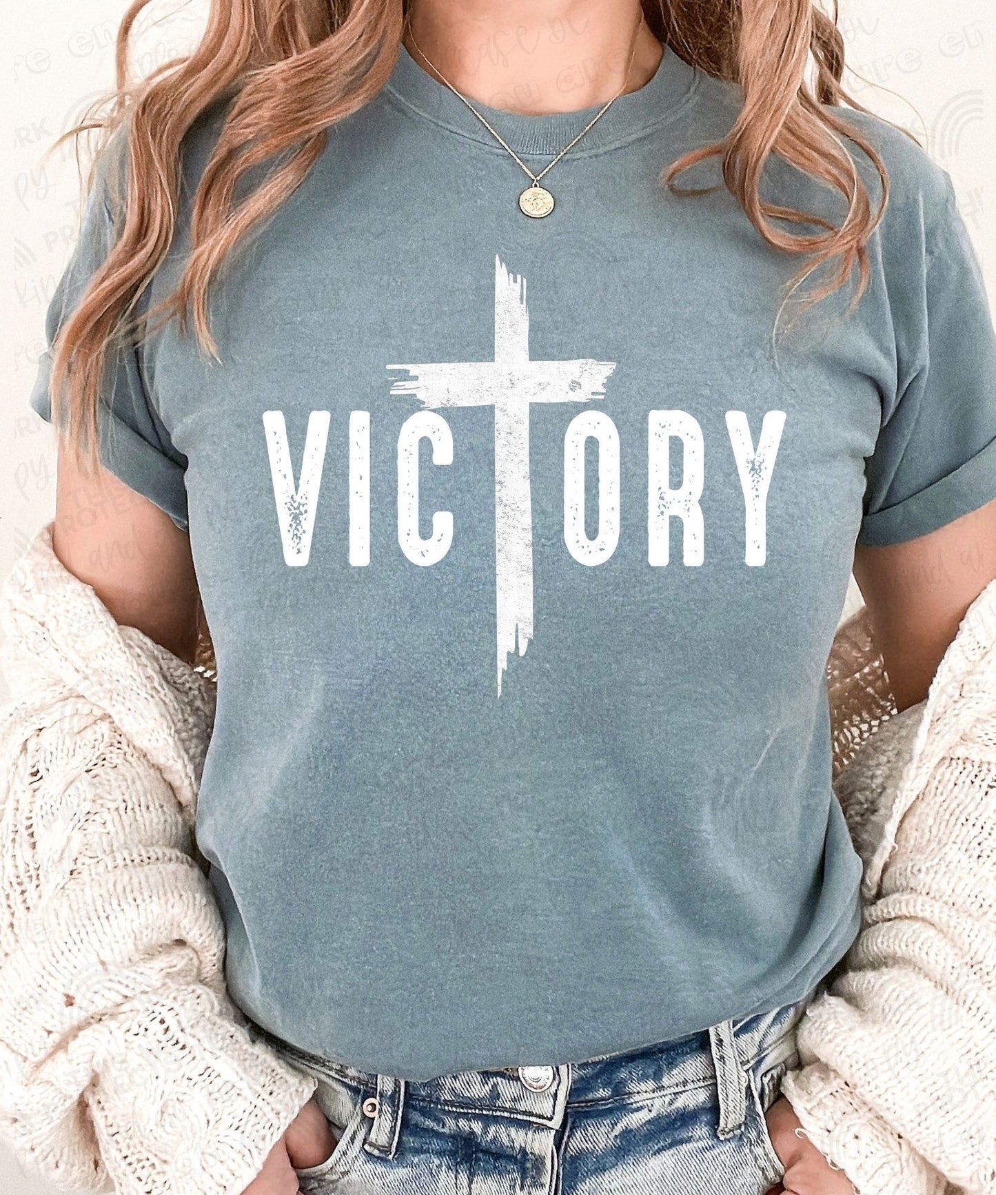 VICTORY WHITE INK- ADULT SCREEN PRINT TRANSFER**