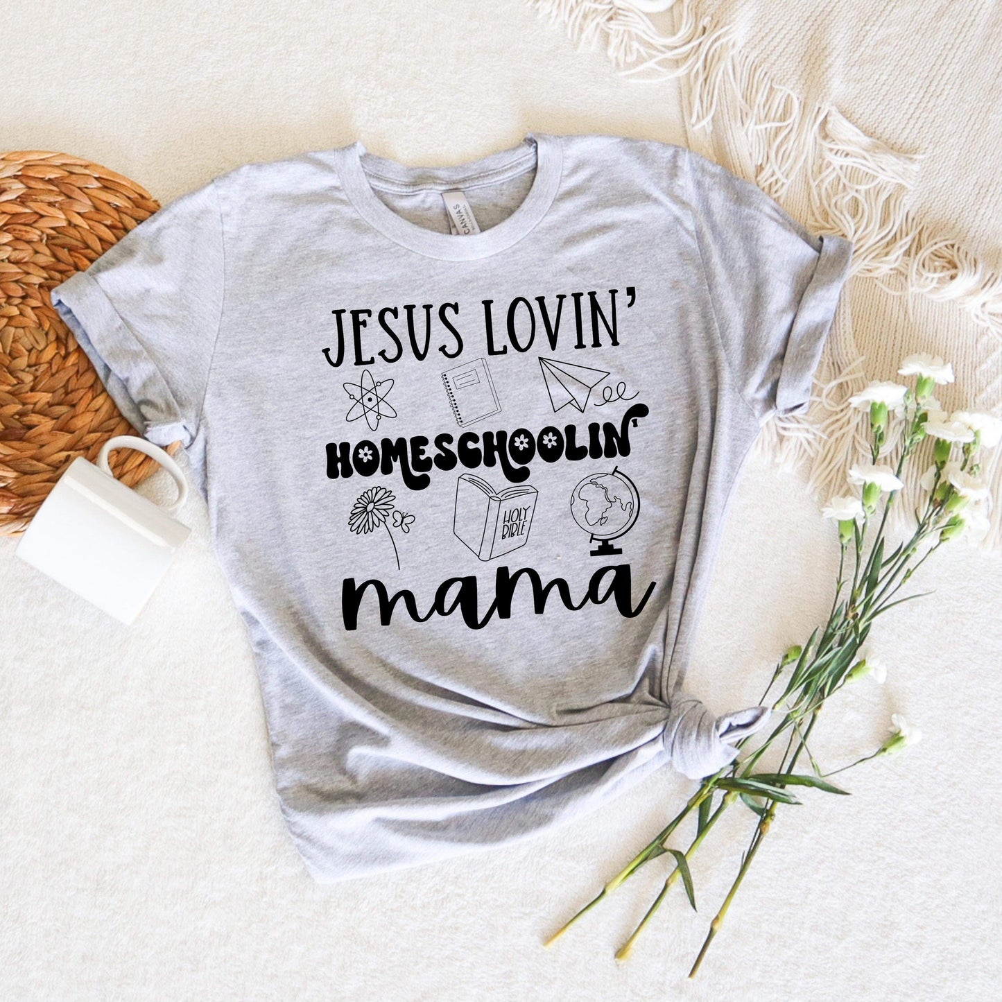 RTS- Jesus lovin homeschoolin mama- ADULT SCREEN PRINT TRANSFER