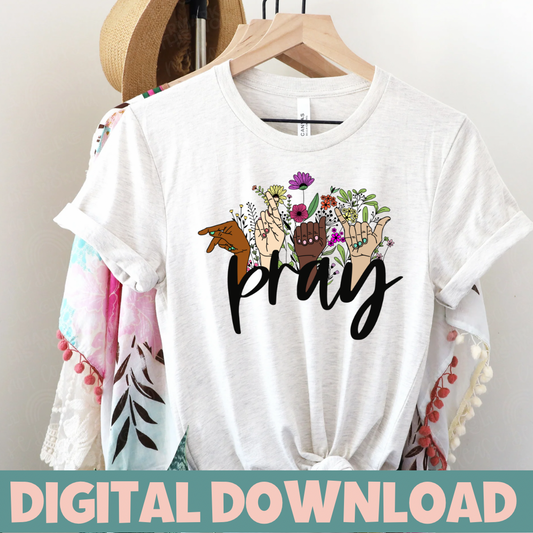 PRAY SIGN LANGUAGE PNG Digital Download