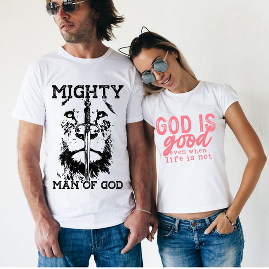 RTS - MIGHTY MAN OF GOD - ADULT SCREEN PRINT TRANSFER