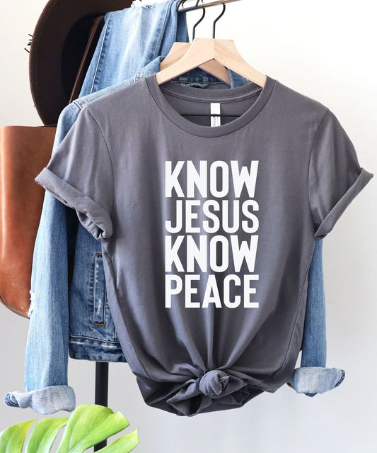 RTS - KNOW JESUS KNOW PEACE - ADULT SCREEN PRINT TRANSFER**