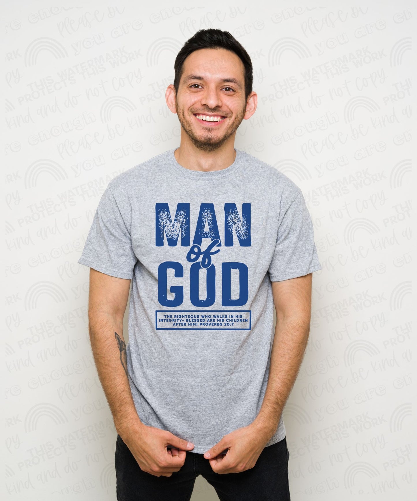 RTS - man of God - ADULT SCREEN PRINT TRANSFER**