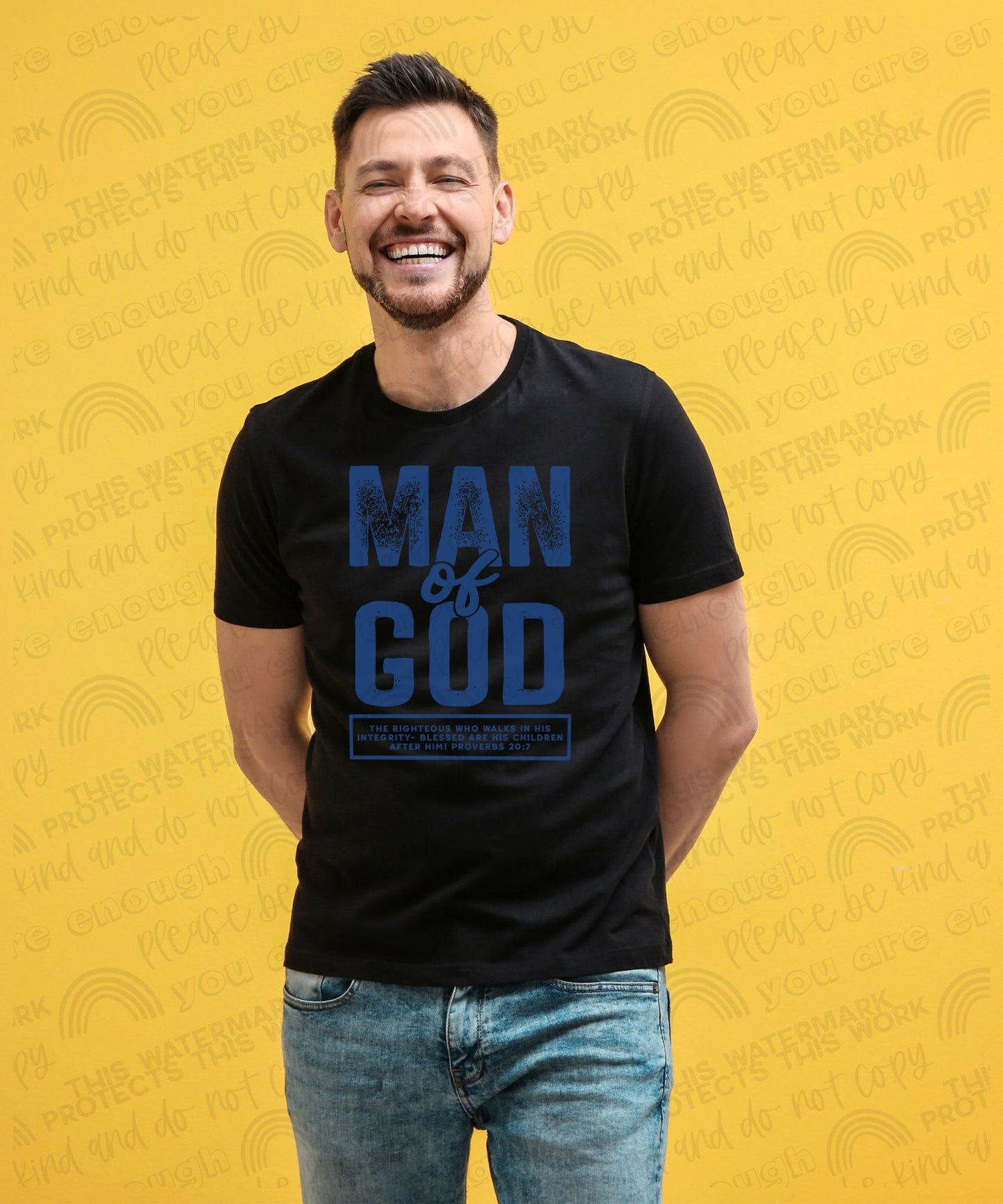 RTS - man of God - ADULT SCREEN PRINT TRANSFER**