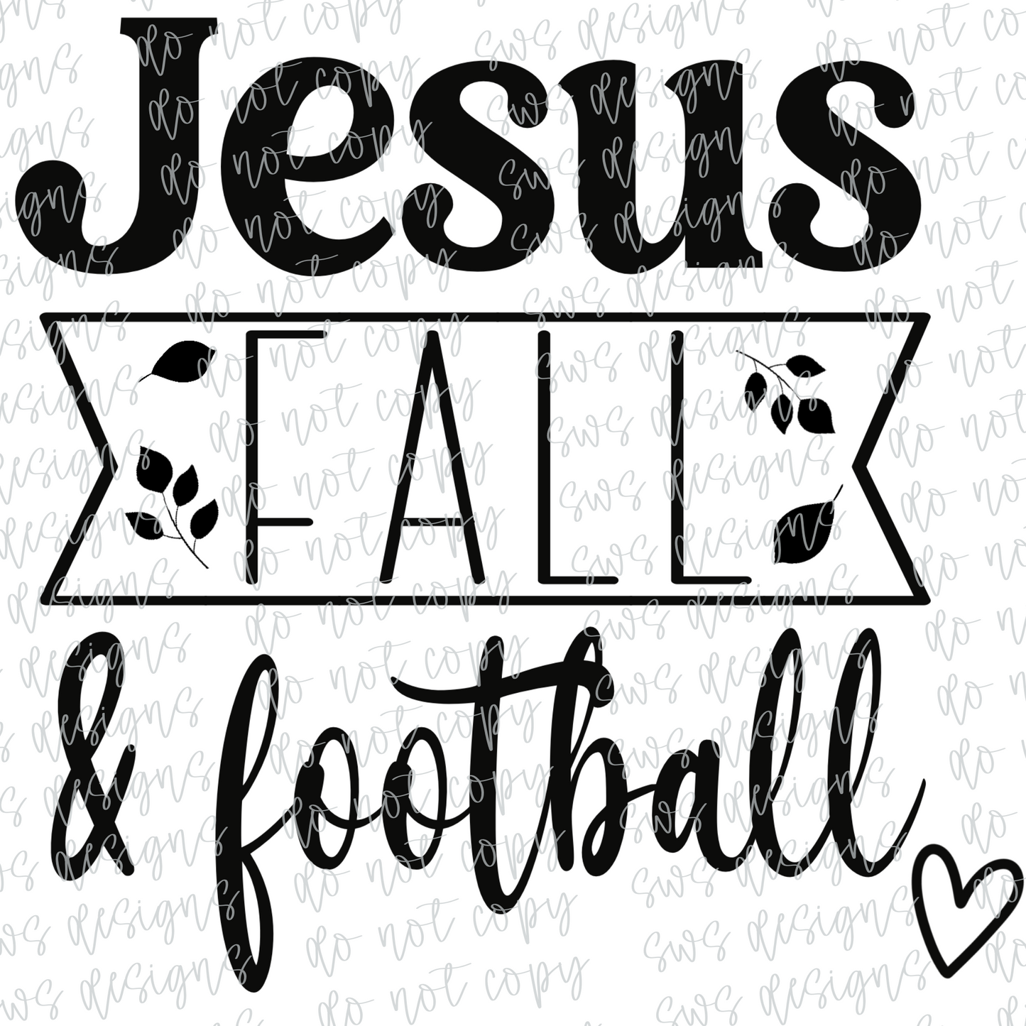 Jesus Fall & Football PNG Digital Download