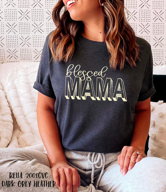 BLESSED MAMA FAITH SCREEN PRINT TRANSFER