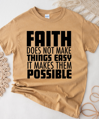 RTS-  FAITH DOES NOT MAKE THINGS EASY - ADULT SCREEN PRINT TRANSFER