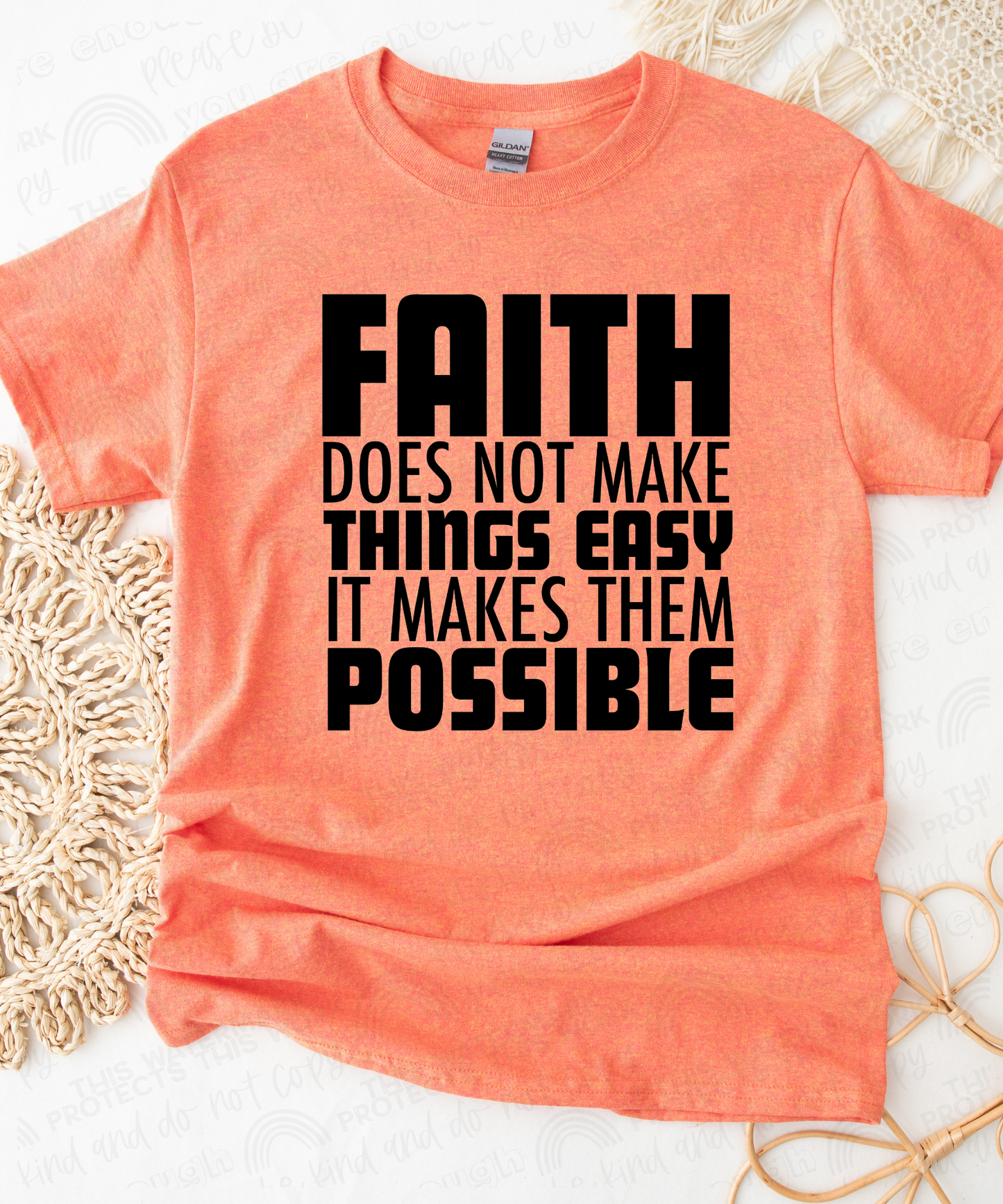 RTS-  FAITH DOES NOT MAKE THINGS EASY - ADULT SCREEN PRINT TRANSFER